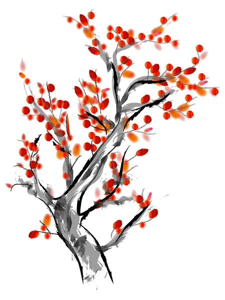 Сливове дерево — стоковий вектор